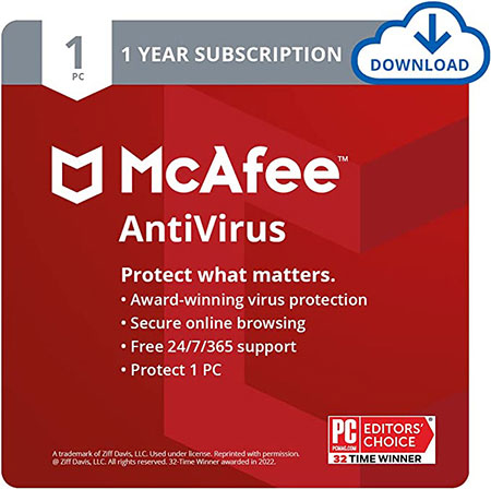 McAfee AntiVirus Protection 2022