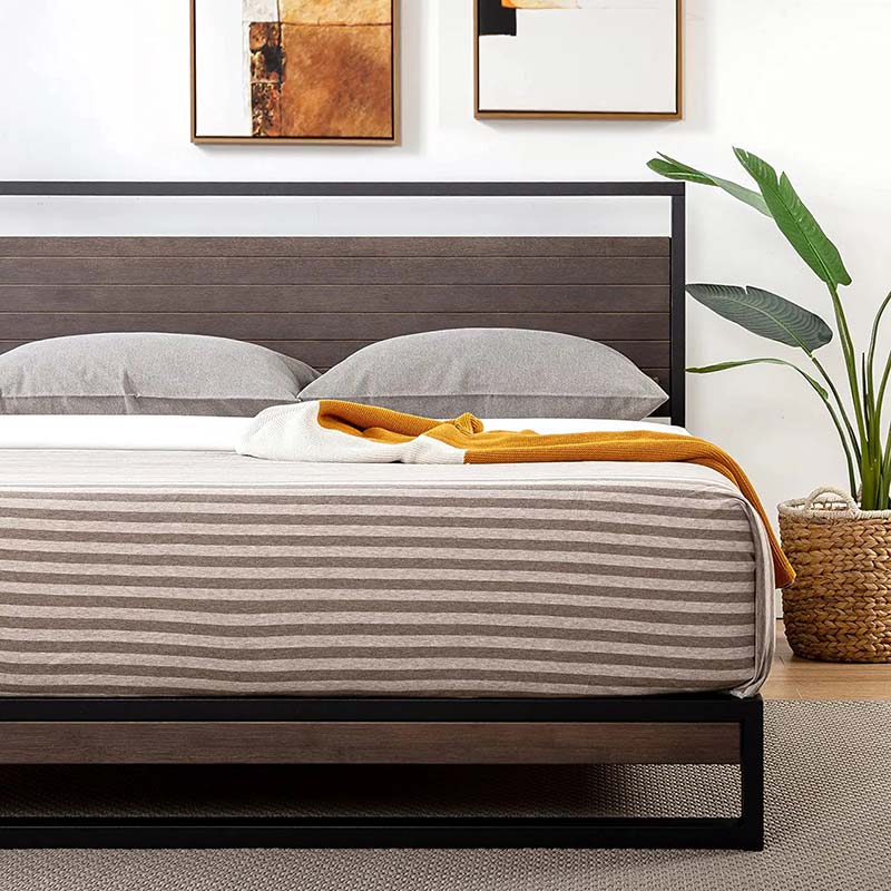 Zinus Suzanne 37 inch Bamboo and Metal Platform Bed Frame